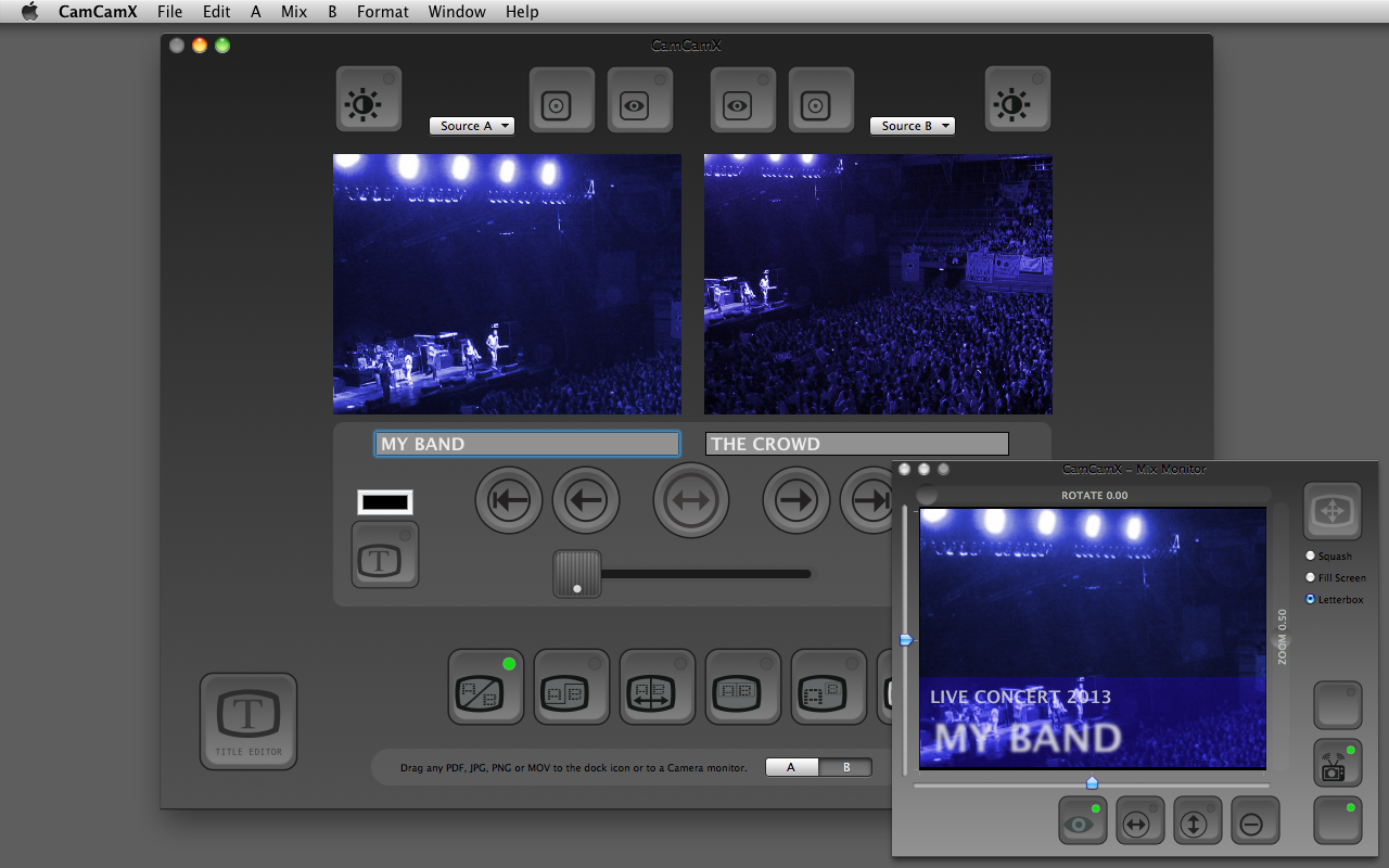 Live video mixing software for mac